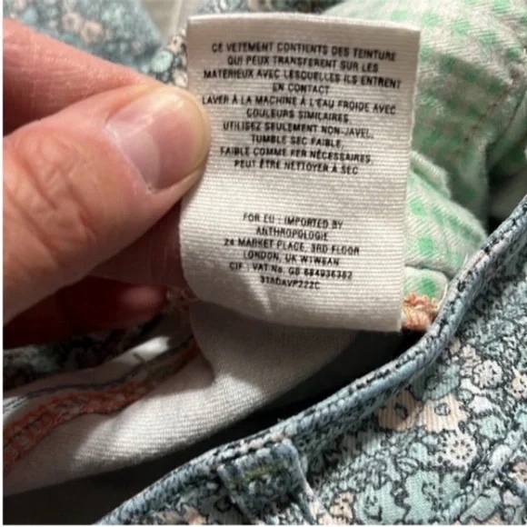 Pilcro and the Letterpress Slim Stet Floral Pants Size: 28 Inseam: 24” - Picture 8 of 8